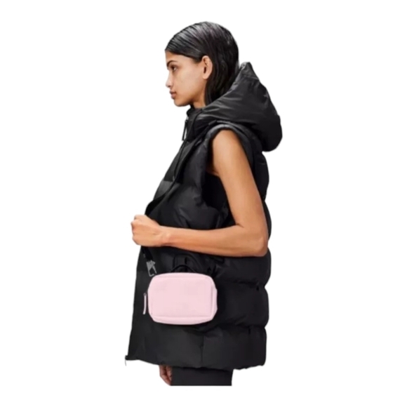 RAINS Micro Waterproof Crossbody Bag - Candy Pink Color MSRP $95 NWT - Picture 3 of 9